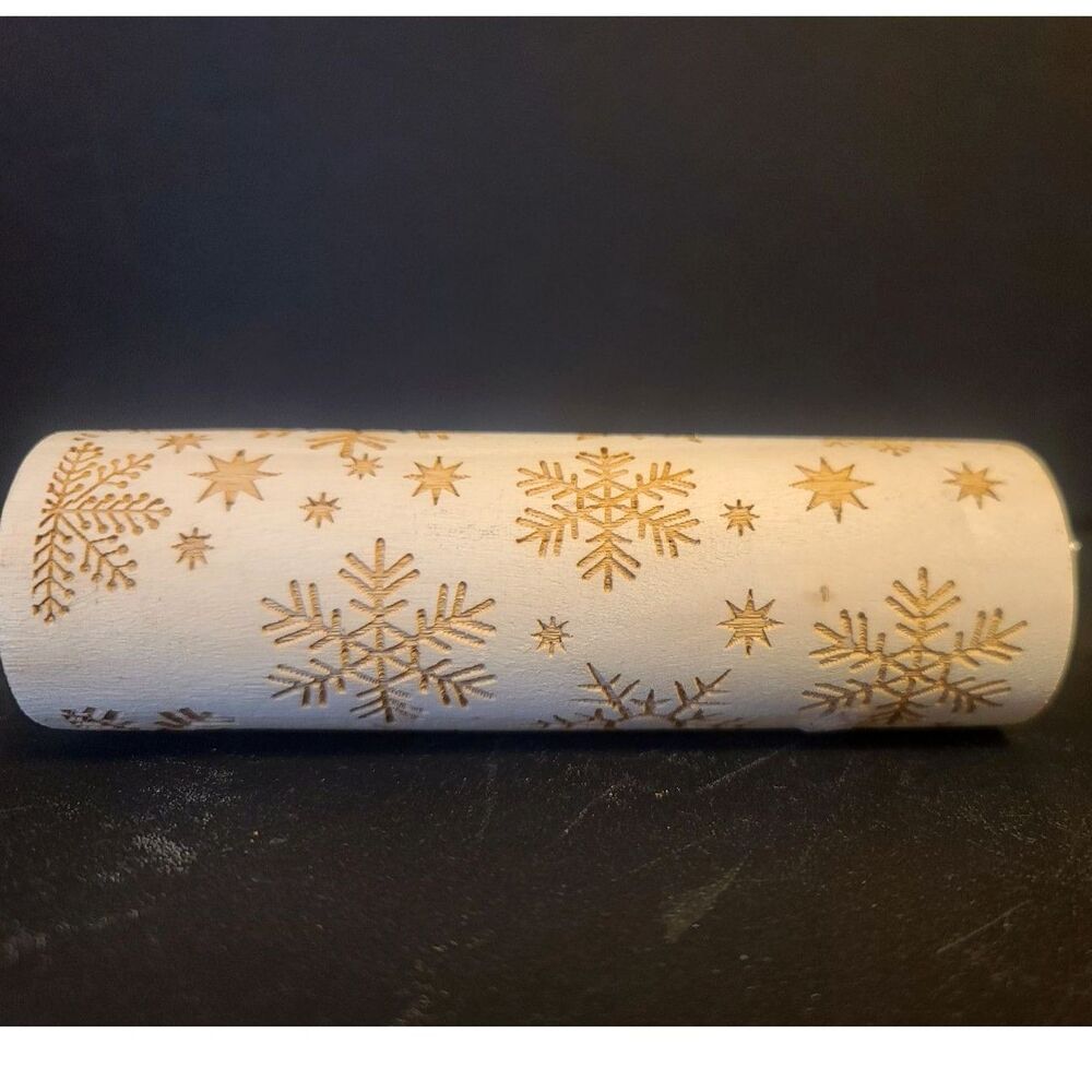 Embossing Snowflake‎ Wooden Rolling Pin